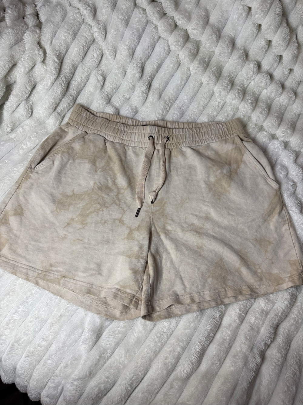 Banana Republic Beige Tie-Dye Athletic Lounge Shorts